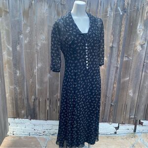 Miller Shore Y2K 90’s vintage 2 piece silk maxi dress size 6